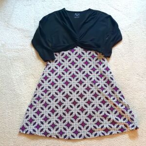 Title Nine Twist Front Patterned Dress Size M